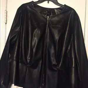 Worthington Plus Size Faux Leather Jacket